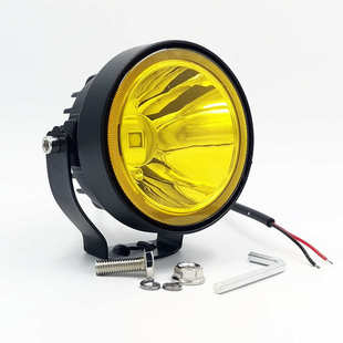 4寸高亮聚光小太陽led射燈12V24V汽車改裝 圓形霧燈貨車倒車燈近燈