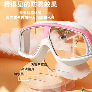 泳鏡防水防霧高清近視度數男女專業大框潛水眼鏡游泳裝 備泳帽套裝