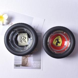 創意精美汽車輪胎煙灰缸logo定制煙灰煙灰缸 禮物個性 男人 時尚