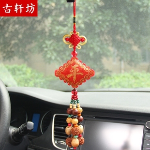 汽車掛件手工十字繡成品平安福全珠繡飾品天然佛珠菩提子保平安符