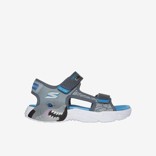 斯凱奇正品 透氣耐磨露趾冰燈涼鞋 夏季 男童時(shí)尚 新款 Skechers