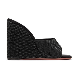 Lupita 黑色 Crystal Wedge 女 AMINA 涼鞋 MUADDI