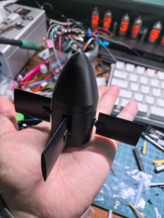外徑40mm火箭模型帶姿態控制四舵機控制四個舵面模擬火箭修正姿態