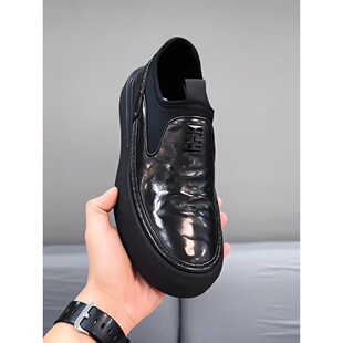 帥氣皮鞋 帕達索新品 時尚 一腳蹬純皮舒適百搭休閑男鞋 潮230856 男士