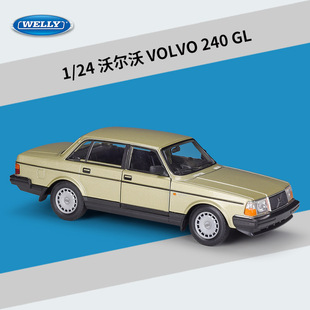 240 VOLVO GL轎車仿真合金汽車模型成品玩具 24沃爾沃 WELLY威利1