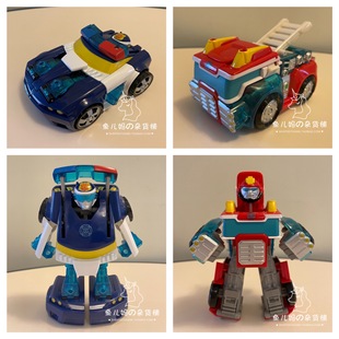 美國PLAYSKOOL變形金剛救援汽車人追逐熱浪巨石警車消防車玩具2歲