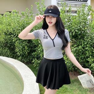 胖mm保守泡溫泉泳裝 新款 分體泳衣女性感大碼 顯瘦裙式 微胖女孩時尚