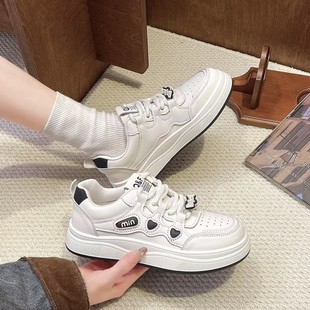 春秋小個子百搭休閑運(yùn)動板鞋 厚底增高輕便軟底2025新款 小白鞋 韓版