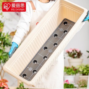 愛麗思仿陶瓷塑料特大號花盆長條形加厚陽臺種菜盆草莓盆栽愛麗絲