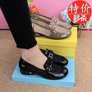 透氣樂福鞋 品牌真皮單鞋 低跟軟底豆豆鞋 夏鏤空網紗女鞋 女2025新款