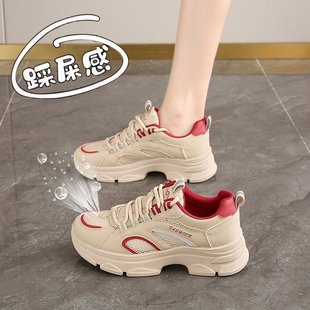 爆款 2025新款 軟底防滑運(yùn)動(dòng)鞋 透氣單網(wǎng)鞋 薄 網(wǎng)紅爆款 夏季 踩屎感女鞋