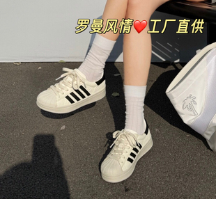 子5120 百搭透氣休閑板鞋 三條杠真皮小白鞋 女2025秋輕便軟底運動鞋