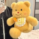 會跑步 奶油黃色小熊玩偶公仔睡覺抱枕娃娃毛絨玩具生日禮物女生