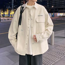 襯衫 夏裝 夾克春季 防曬外套日系休閑薄款 高品質青少年初秋工裝 男士