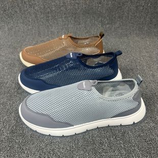單網鞋 工廠撤柜夏季 防滑輕便軟底一腳蹬休閑鞋 男鞋 網面透氣運動鞋