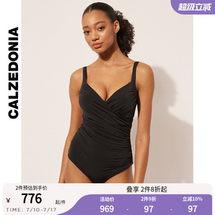 CALZEDONIA卡澤意襪夏女士海邊度假顯瘦聚攏遮肚連體泳衣0IC1888