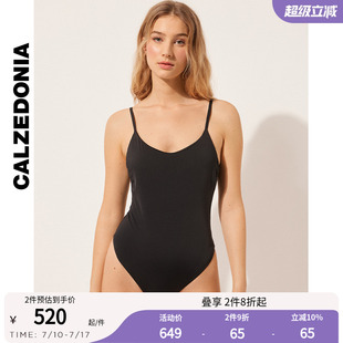 CALZEDONIA卡澤意襪夏女海邊度假性感露背無鋼圈連體泳衣0IS1888