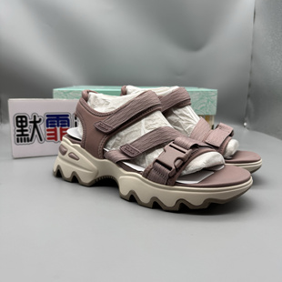 119714 簡約復古增高耐磨魔術貼沙灘涼鞋 Skechers斯凱奇女鞋 夏季