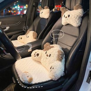 汽車(chē)頭枕卡通車(chē)載座椅護(hù)頸枕車(chē)用可愛(ài)腰靠枕靠墊車(chē)內(nèi)裝 通用 飾四季