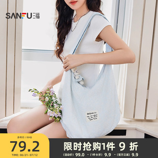 2025新款 三福包包豹紋女斜挎包大容量大包女款 單肩包通勤包包女式