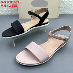 處理正品 真皮女涼鞋 時尚 外貿2023新款 休閑頭層牛皮女鞋 353637斷碼