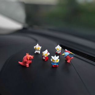 奧特曼車載擺件打怪獸可愛卡通汽車中控臺裝 飾品 飾迷你網紅創意裝