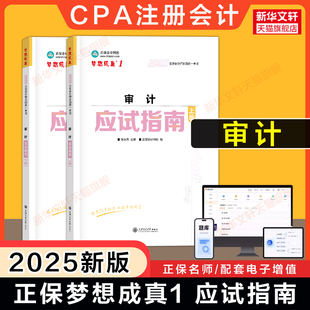 正保夢想成真注會2025審計應試指南cpa審計學徐永濤注冊會計師2024年名師講義 可搭必刷550題練習題題庫歷年真題官方教材