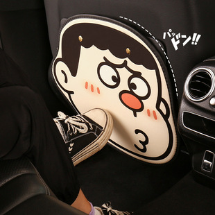 汽車座椅后排通用防踢墊兒童后座保護防磨防臟內飾貼 大頭胖虎