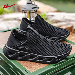 透氣網(wǎng)鞋 新款 鏤空網(wǎng)面涉水鞋 回力男鞋 男款 夏季 子戶外運動鞋 溯溪鞋