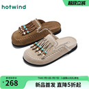 懶人休閑包頭拖鞋 熱風(fēng)復(fù)古勃肯鞋 串珠流蘇軟木鞋 新款 女2025年秋季