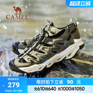 戶(hù)外沙灘鏤空透氣包頭溯溪涉水運(yùn)動(dòng)休閑涼鞋 駱駝男鞋 2025春夏新款
