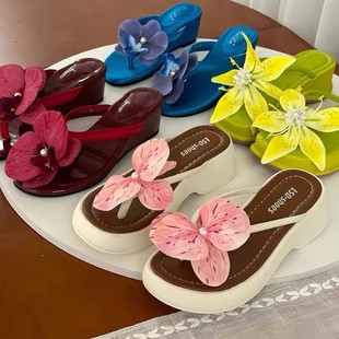 佩飾鞋 泰式 扣氛圍感小眾拍照涼鞋 花扣海邊度假風花朵鞋 扣配件 鞋
