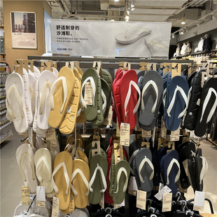 夏威夷夏日色 情侶款 MUJI無印良品沙灘拖鞋 人字拖海邊戶外男女同款