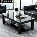 茶幾客廳家用現代簡約鋼化玻璃辦公室極簡茶臺2025新款 小戶型茶桌