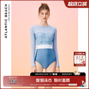游泳裝 atlanticbeach競技沖浪連體泳衣女夏防曬2022新款 保守長袖