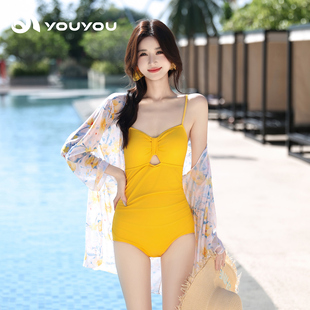 泳衣女2025新款 網(wǎng)紅風(fēng)高級(jí)感遮肚顯瘦海邊溫泉度假披肩游泳衣 爆款