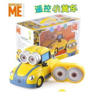 神偷奶爸小黃人電動無線遙控汽車炫酷燈光音樂香蕉車位兒童玩具