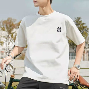 2025夏季 女裝 新款 情侶經典 休閑T恤3ATSB0153 MLB半袖 小標短袖 男裝