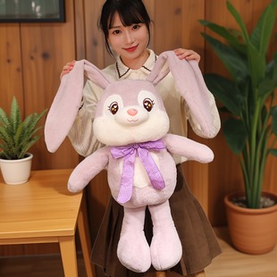 可愛拉耳朵兔子公仔毛絨玩具兔子玩偶布娃娃兒童節禮物送女生女孩