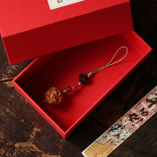 小腦虎印度老山檀香吊墜鏈紅木包掛件檀木飾品鑰匙扣禮物2066