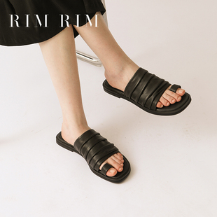 RIM2349 防滑時(shí)尚 新款 露趾拖鞋 平底舒適涼拖軟底休閑 小眾夏季 RIM