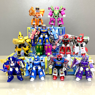 新款 積木人盲盒 炫卡斗士2機器人汽車金剛機甲益智兒童玩具男拼裝