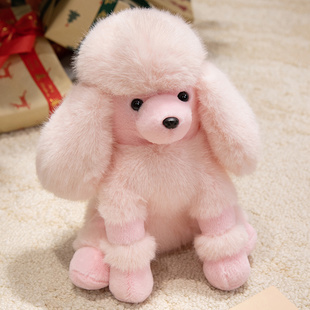 可愛貴賓犬公仔毛絨玩具泰迪狗玩偶小狗布娃娃男女生兒童生日禮物