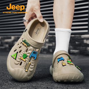 防滑涼拖透氣三亞海邊沙灘鞋 Jeep 新款 女夏季 男 吉普戶外溯溪涼鞋