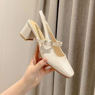 女鞋 高跟鞋 313233包頭粗跟涼鞋 時裝 甜美女神2025春夏新款 小碼