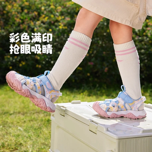 運動防滑透氣寶寶沙灘鞋 李寧童鞋 涼鞋 6歲女小童包頭小女孩夏季