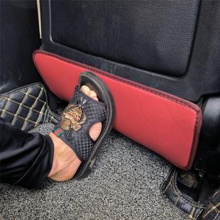 汽車座椅防踢墊后座粘貼后排創意皮革車用椅背防臟保護墊內飾用品