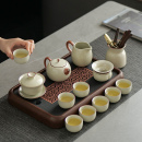2025新款 家用泡茶壺蓋碗茶杯茶盤辦公室會客喝茶 汝窯功夫茶具套裝