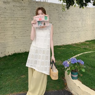 上衣休閑闊腿褲 甜美風時尚 襯衫 蕾絲花邊短袖 兩件套 套裝