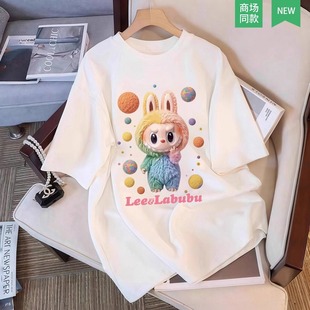 專柜新品 T恤男女情侶款 夏季 卡通拉布布寬松短袖 新款 一折專區